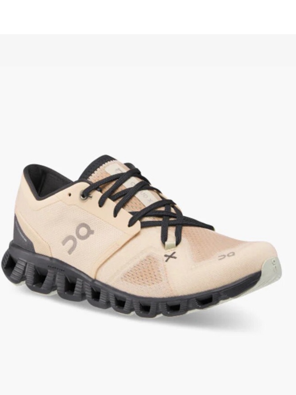 On Running Women’s Cloud X 3 Training Running Shoes in Beige and Black